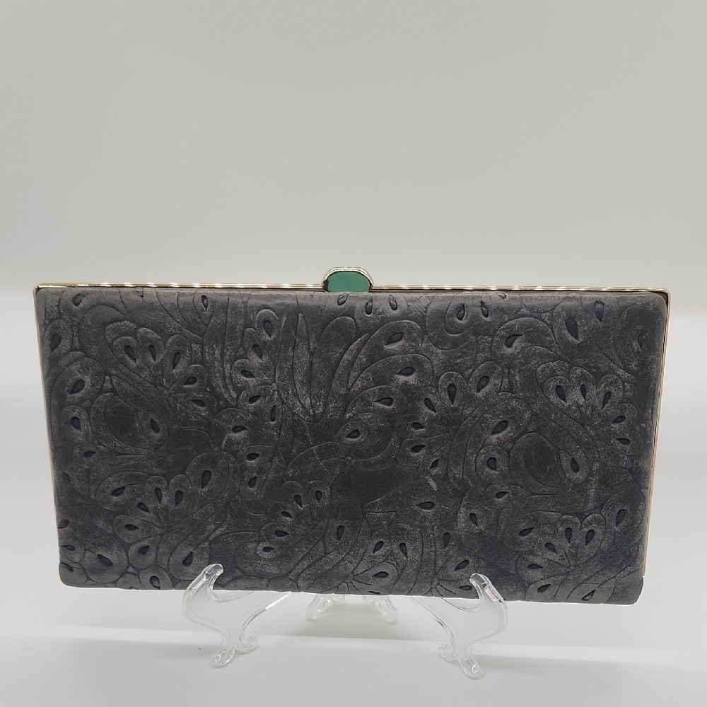 Grey Embossed LODIS Clutch - Picture 2 of 8
